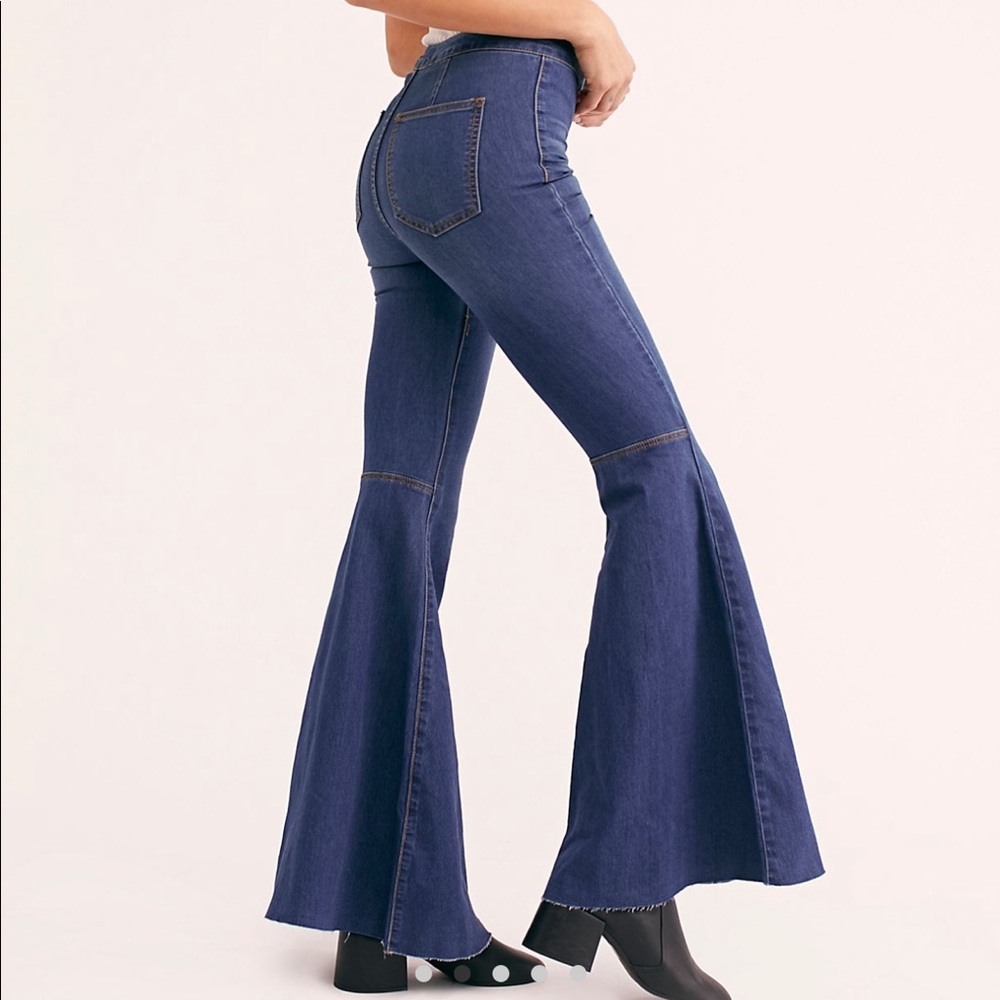 Free People Just Float on Flare Jeans in blue